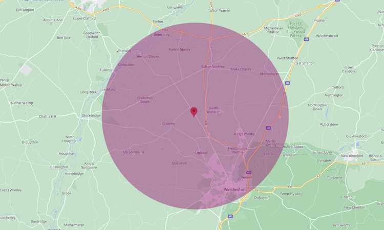 Map of Hampshire