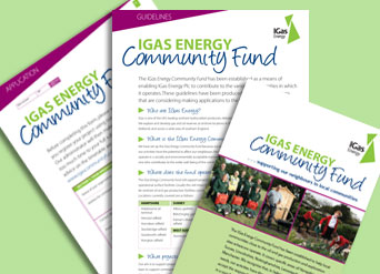 IGas Community Fund forms and leaflet